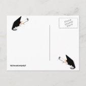 卒業式キャップ付き卒業式 案内ポストカード (裏面)