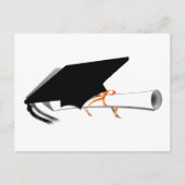 卒業式キャップ付き卒業式 案内ポストカード (正面)