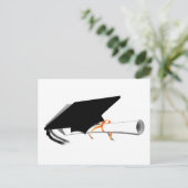 卒業式キャップ付き卒業式 案内ポストカード (スタンド正面)