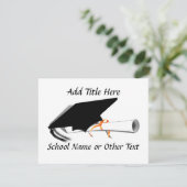 卒業式キャップ付き卒業式 案内状 (スタンド正面)