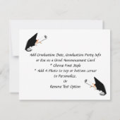 卒業式キャップ付き卒業式 案内状 (裏面)