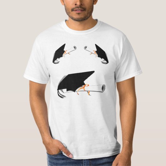 卒業式キャップ付き卒業式 Tシャツ (正面)