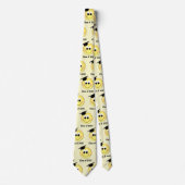 卒業式キャップ付き卒業顔 ネクタイ (正面)