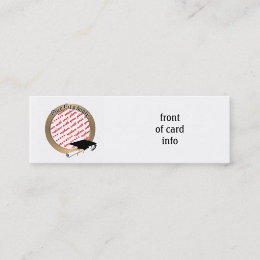 卒業式キャップ付き/金ゴールド枠 コーリングカード (正面)