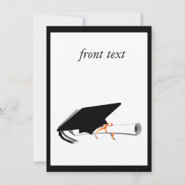 卒業式キャップ傾斜とディプロマ空白のオン 招待状