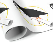 卒業式キャップ傾斜(ディプロマ付) ラッピングペーパー (ロールコーナー)