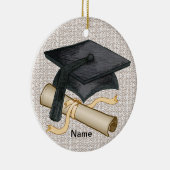 卒業式キャップ卒業証書カスタムオーナメント セラミックオーナメント (右)