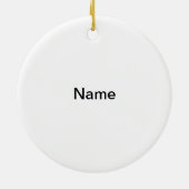 卒業式キャップ卒業証書カスタムオーナメント セラミックオーナメント (裏面)