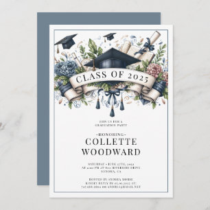 卒業式キャップ卒業証書フローラバナーグラードパーティー 招待状