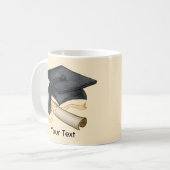 卒業式キャップ卒業証書 コーヒーマグカップ (正面左)