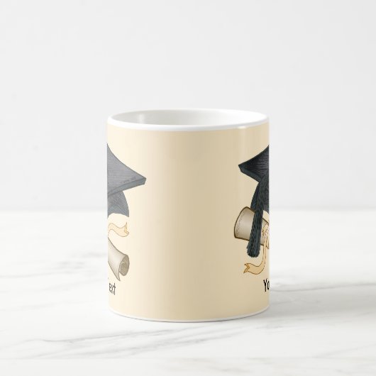 卒業式キャップ卒業証書 コーヒーマグカップ (中央)