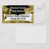 卒業式キャップ及び卒業証書カスタム院証 コーリングカード (正面/裏面)