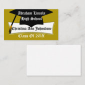 卒業式キャップ及び卒業証書カスタム院証 コーリングカード (正面/裏面)