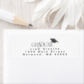 卒業式キャップ差出人住所 ラベル (インサイチュ)