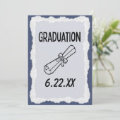 卒業式キャップ日付を保存するパーティーイベント セーブザデート (スタンド正面)