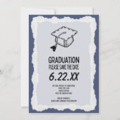 卒業式キャップ日付を保存するパーティーイベント セーブザデート (裏面)