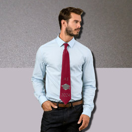 卒業式キャップ2025 – バモノグラムのルガンディ ネクタイ