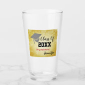 卒業式キャップ20XXクラスパーティーBeigie タンブラーグラス (正面)