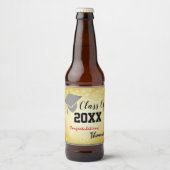 卒業式キャップ20XXクラスパーティーBeigie ビールラベル (正面)