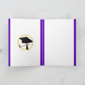 卒業式キャップ（ディプロマ付き） – 紫 カード (内部)