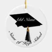 卒業式キャップ&ディプロマ – 高校懇親会 セラミックオーナメント (裏面)