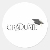 卒業式キャップ ラウンドシール (正面)