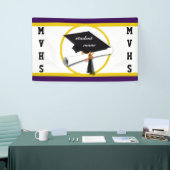 卒業式キャップ(卒業証書と金ゴールド円) 横断幕 (トレードショー)