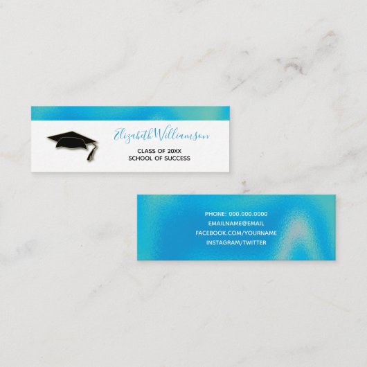 卒業式キャッ連絡プのカード挿入 コーリングカード (正面/裏面)