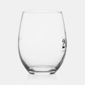 卒業式キャラパーソナライズされたイコラージギフト ステムなしワイングラス (右)