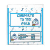 卒業式キャンディバーラッパーパーティー好意ギフト ノートパッド (正面)