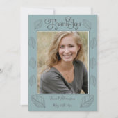 卒業式ギフトサンキューカード大学院写真ポートレート 招待状 (正面)