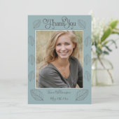 卒業式ギフトサンキューカード大学院写真ポートレート 招待状 (スタンド正面)