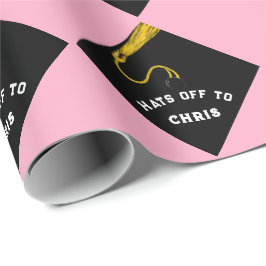 卒業式ギフトピンク ラッピングペーパー