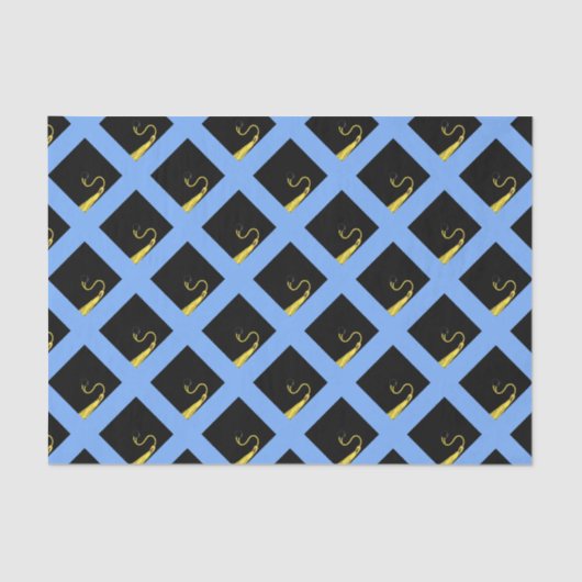 卒業式ギフト淡い青 薄葉紙 (正面)