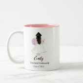 卒業式ギフト、グラッドキャップ、カード ツートーンマグカップ (左)