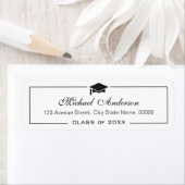 卒業式クラシックの卒業式住所 ラベル (インサイチュ)