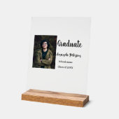 卒業式クラシック追加フォトネームclass year schooo アクリルサイン (傾斜)