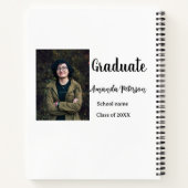卒業式クラシック追加フォトネームclass year schooo ノートブック (裏面)