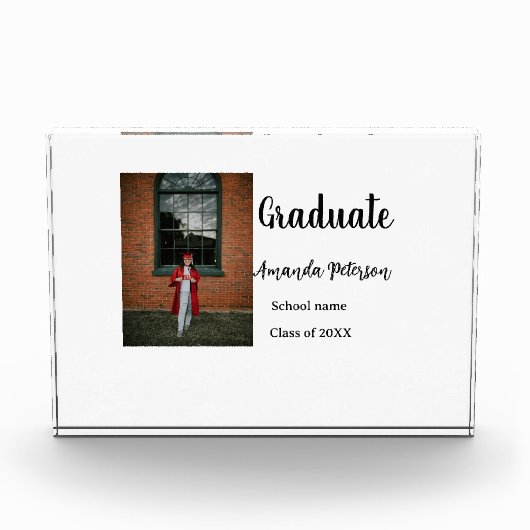 卒業式クラシック追加フォトネームclass year schooo フォトブロック (正面)