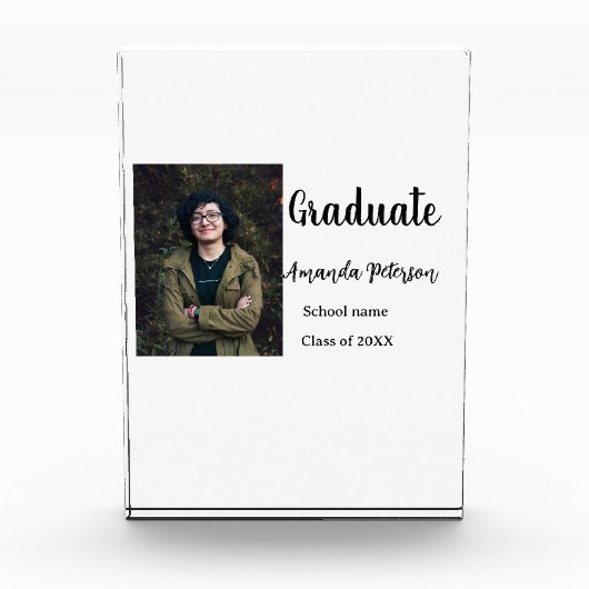 卒業式クラシック追加フォトネームclass year schooo フォトブロック (正面)