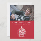 卒業式クラシック（鳥）ショウジョウコウカンチョウ赤Laureate 招待状 (裏面)