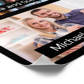 卒業式クラスの年のカスタム写真 ポスター (角)