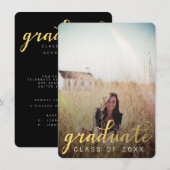 卒業式クラス写真招待状 招待状 (正面/裏面)