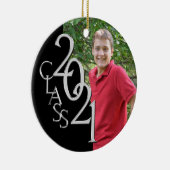 卒業式クラス2021フォトブラック(銀色) セラミックオーナメント (右)