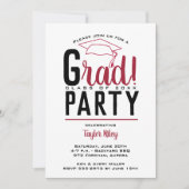 卒業式クリムゾンとブラックパーティー 招待状 (正面)