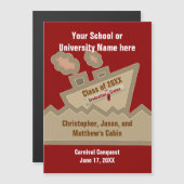 卒業式クルーズキャビンパーソナライズされたドアサインRd (正面/裏面)