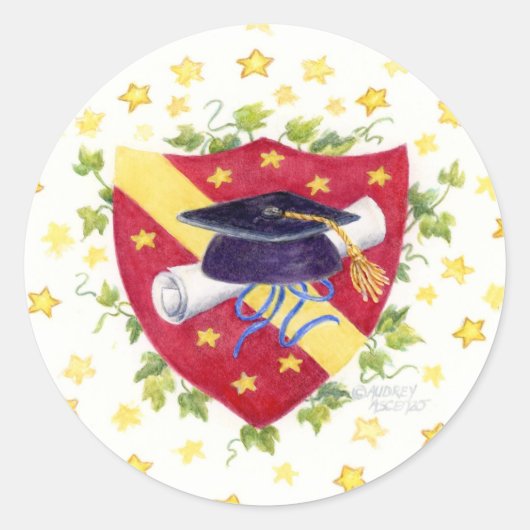 卒業式クレストシール ラウンドシール (正面)