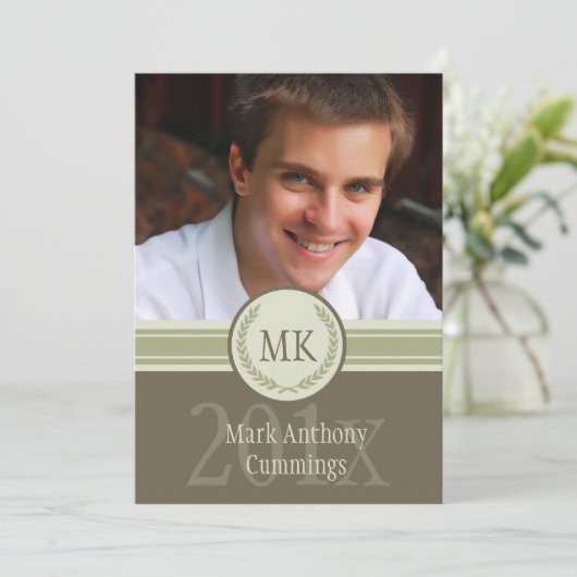 卒業式クレスト招待状 招待状 (スタンド正面)