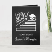 卒業式グリーティングカード。お前がやったタイポグラフィ カード (正面)