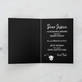 卒業式グリーティングカード。お前がやったタイポグラフィ カード (内部)